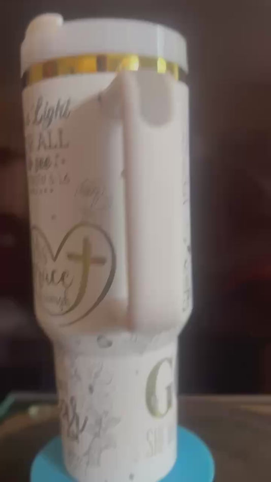 40 oz. Rainbow Tumbler Affirmation Cristian