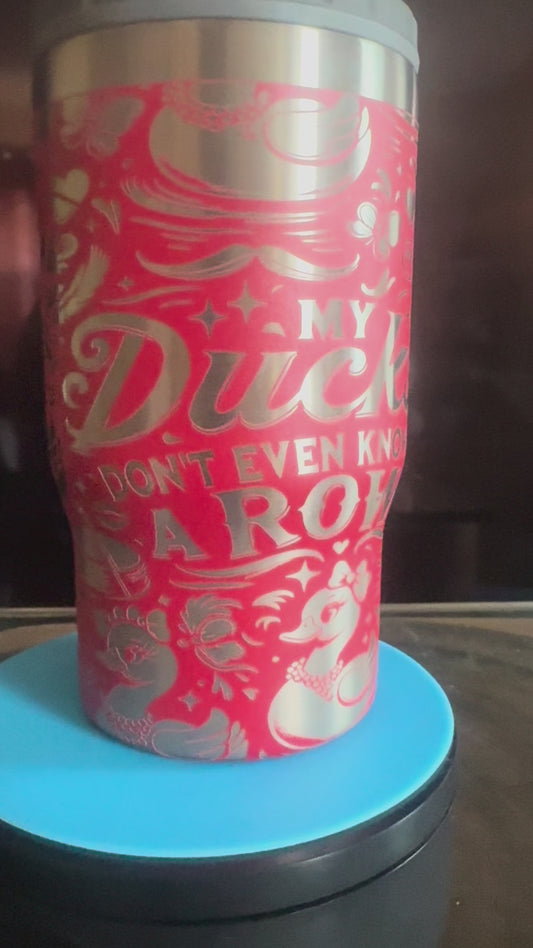 4 in 1 Coozie Stainless Steel Red Ducks in a Row